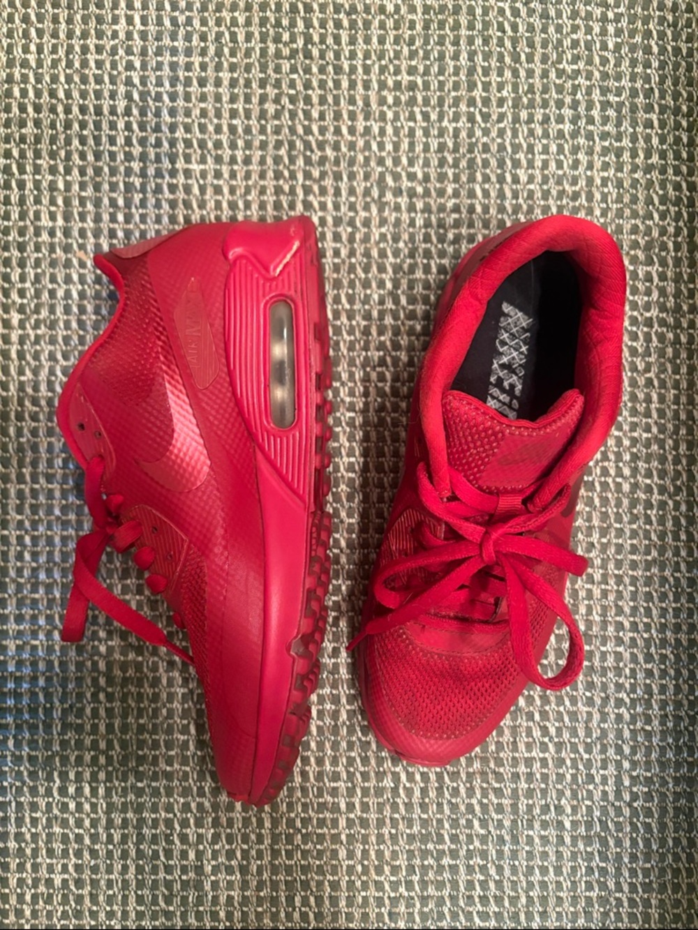 Nike Red Mesh Air-Cushioned Sneakers